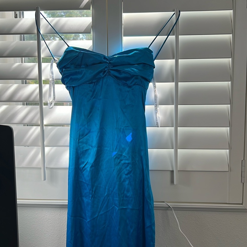 Windsor Prom Dress—Aqua Blue Formal Gown size 3/4****not see through***
